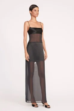 Dresses<STAUD MISTY DRESS BLACK