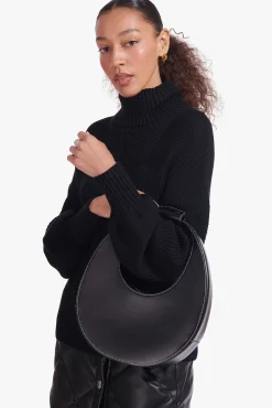 Moon|Shoulder<STAUD MOON BAG   BLACK