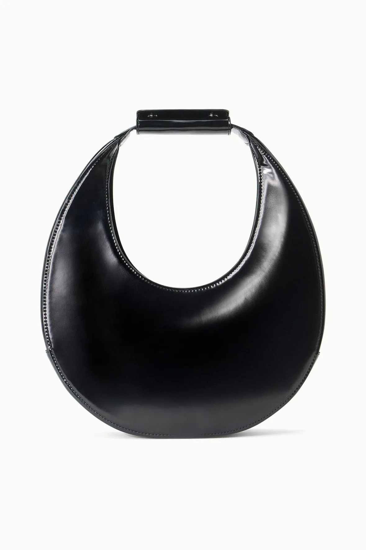 Moon<STAUD MOON BAG POLISHED BLACK