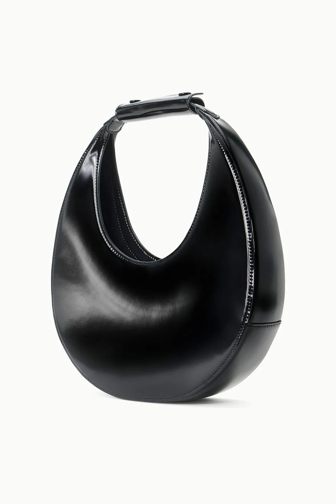 Moon<STAUD MOON BAG POLISHED BLACK