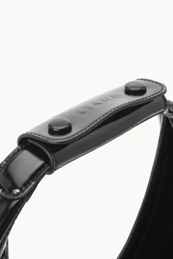 Moon<STAUD MOON BAG POLISHED BLACK