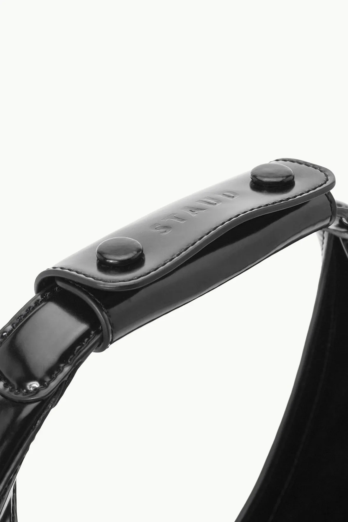 Moon<STAUD MOON BAG POLISHED BLACK