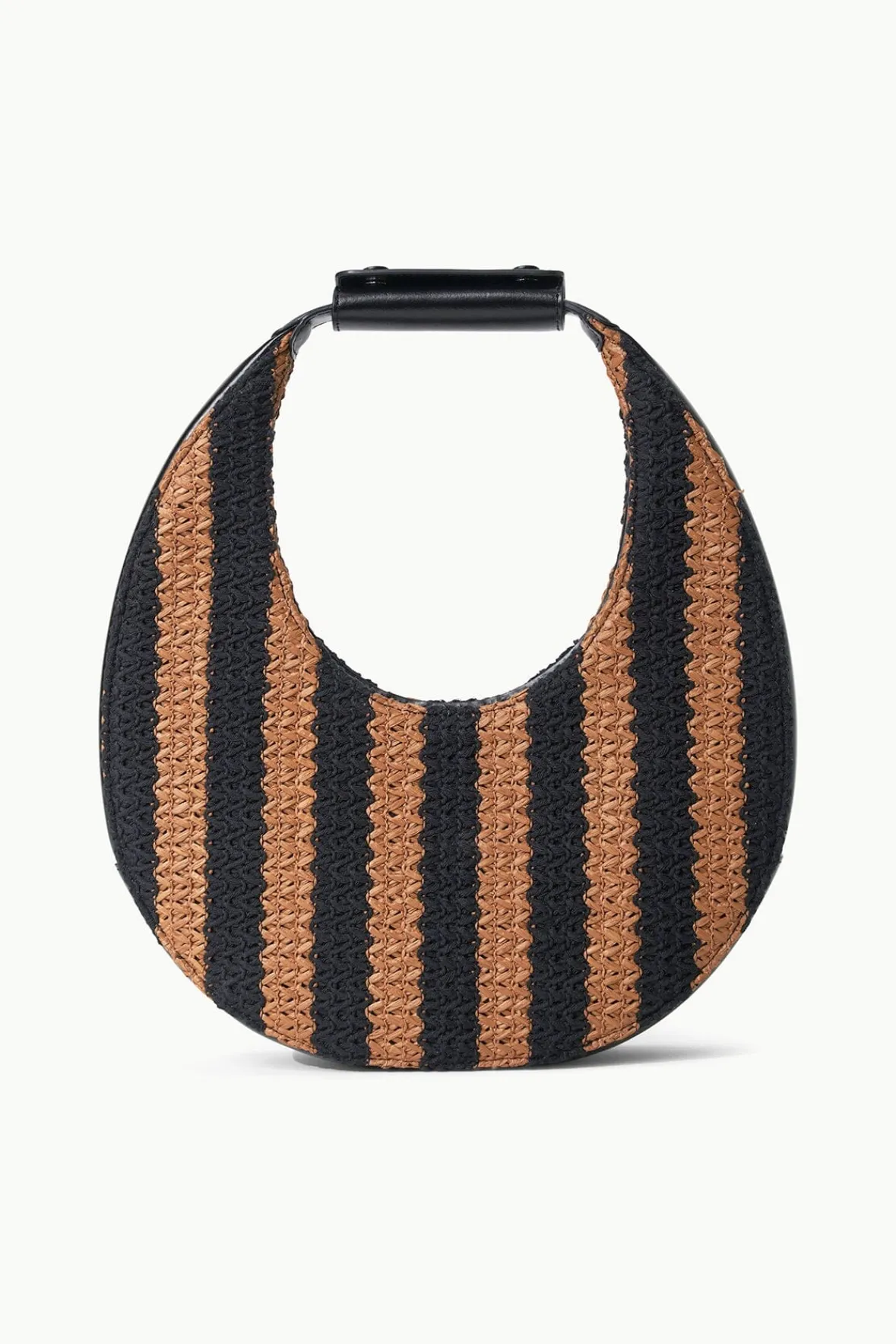 Moon<STAUD MOON BAG BLACK TAN SEASHORE STRIPE BLACKTANSEASHORESTRIPE