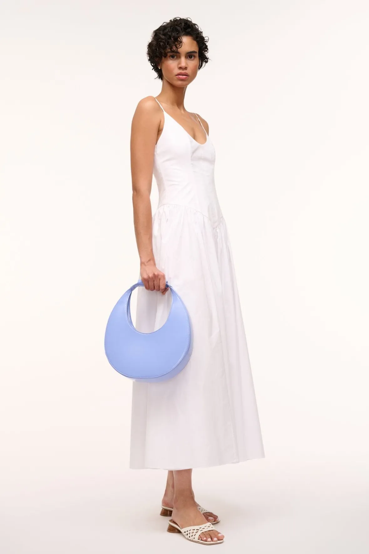 Moon|Shoulder<STAUD MOON BAG BLUE HYDRANGEA BLUEHYDRANGEA