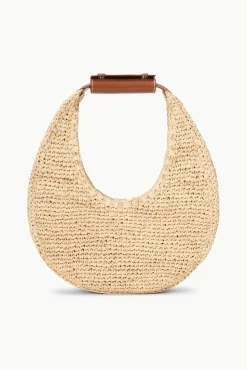 Moon|Shoulder<STAUD MOON RAFFIA BAG NATURAL RAFFIA NATURALTAN