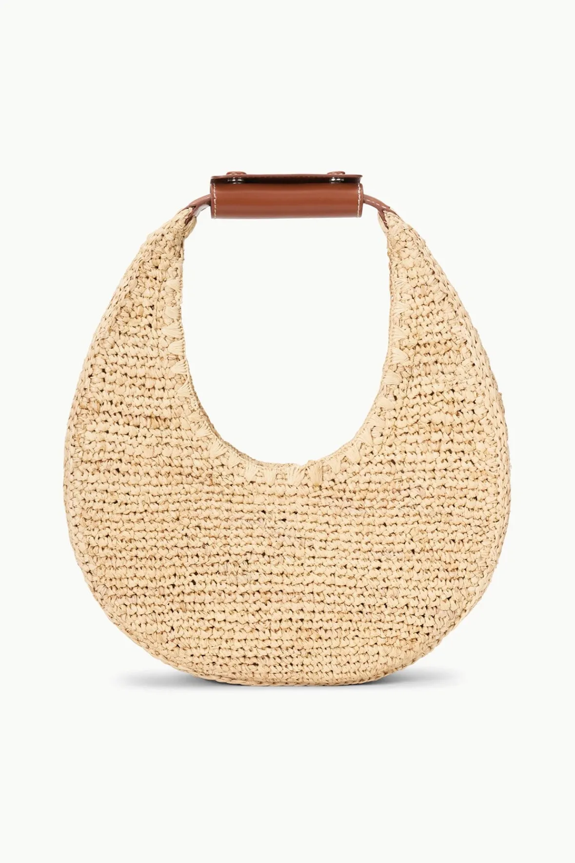 Moon|Shoulder<STAUD MOON RAFFIA BAG NATURAL RAFFIA NATURALTAN