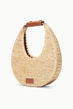 Moon|Shoulder<STAUD MOON RAFFIA BAG  NATURAL RAFFIA NATURALTAN
