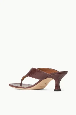 Heels<STAUD NATALIA THONG SANDAL   MAHOGANY