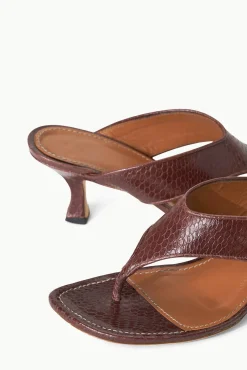 Heels<STAUD NATALIA THONG SANDAL   MAHOGANY