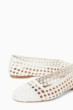 Mules & Flats<STAUD NELL CROCHET BALLERINA   PAPER