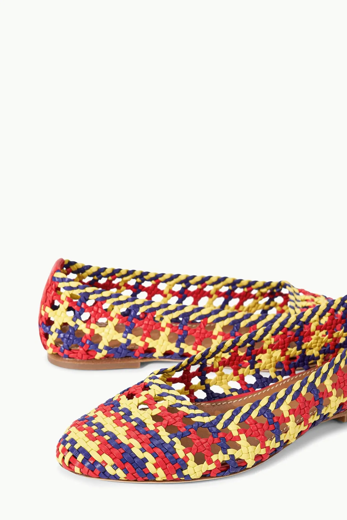 Mules & Flats<STAUD NELL CROCHET BALLERINA RED ROSE MULTI REDROSEMULTI
