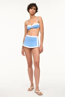 Bikinis<STAUD NELL SWIM SKIRT AZURE WHITE AZUREWHITE