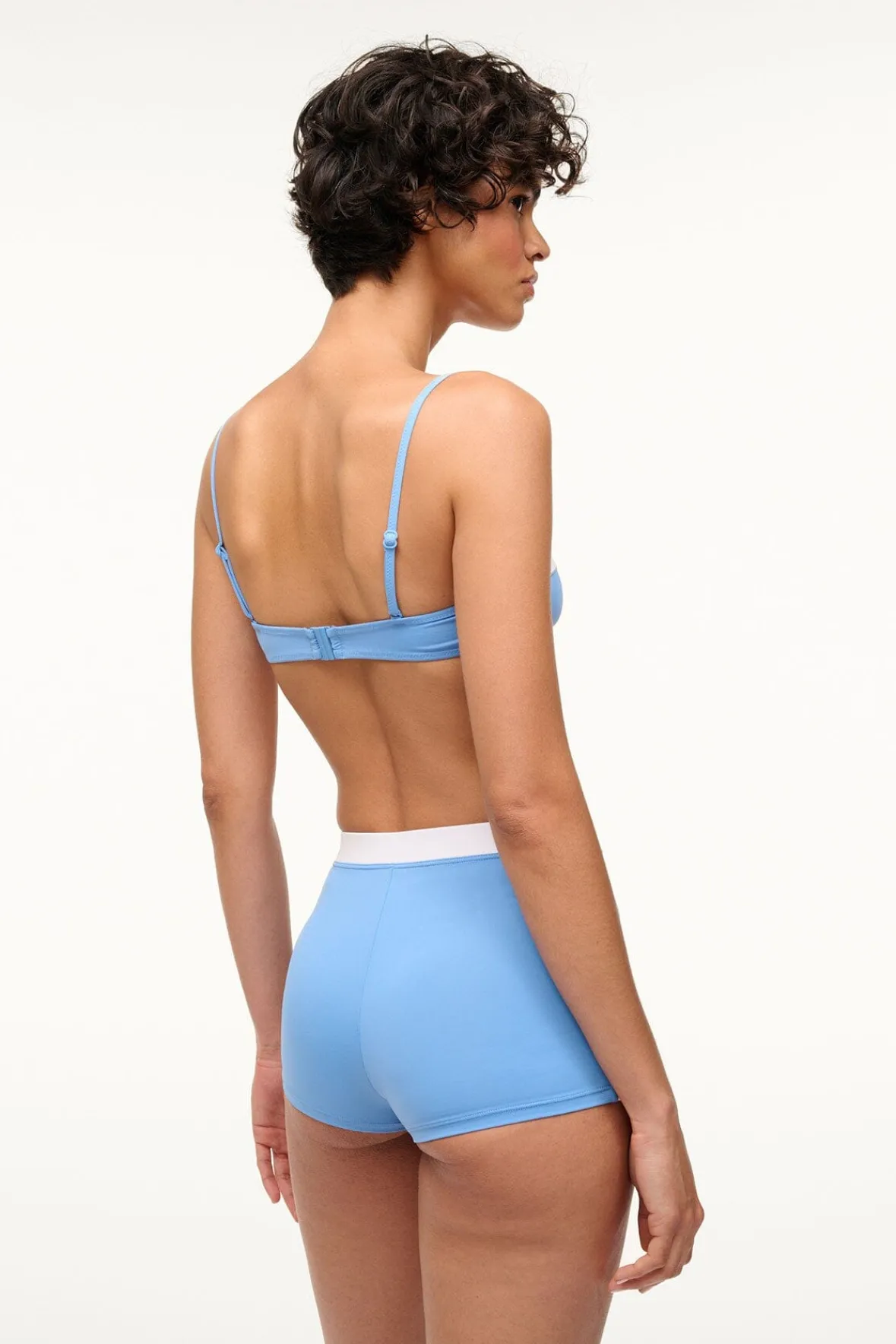 Bikinis<STAUD NELL SWIM SKIRT AZURE WHITE AZUREWHITE