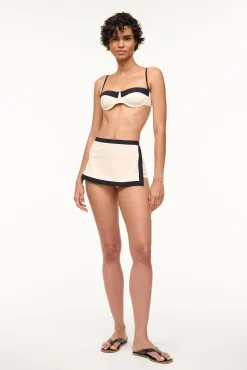 Bikinis<STAUD NELL SWIM SKIRT IVORY BLACK IVORYBLACK