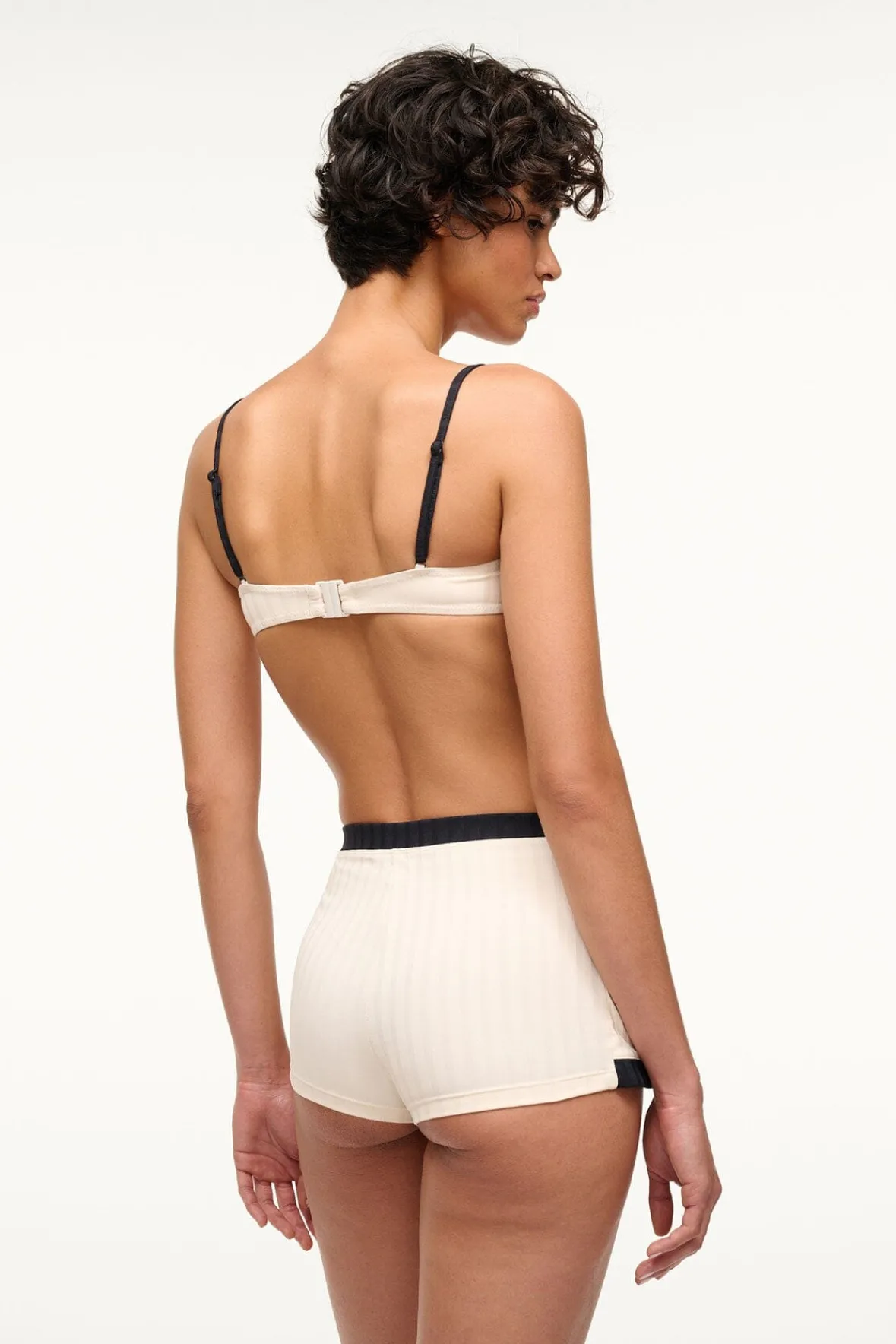 Bikinis<STAUD NELL SWIM SKIRT IVORY BLACK IVORYBLACK