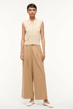 Knits|Spring Suiting<STAUD NOLA SWEATER CAMEL