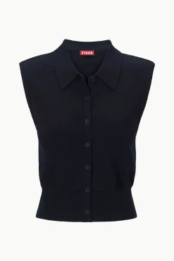 Knits|Tops<STAUD NOLA SWEATER   NAVY