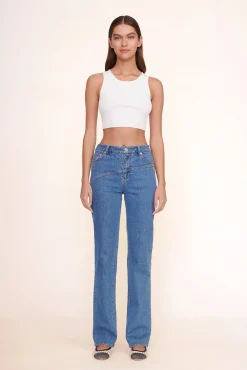 Denim<STAUD NOLAN PANT  MEDIUM WASH MEDIUMWASH