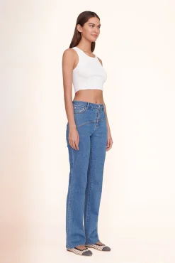 Denim<STAUD NOLAN PANT  MEDIUM WASH MEDIUMWASH