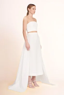 Tops<STAUD NYLA TOP   WHITE