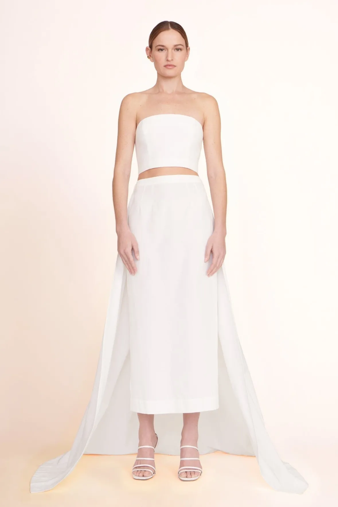 Tops<STAUD NYLA TOP WHITE