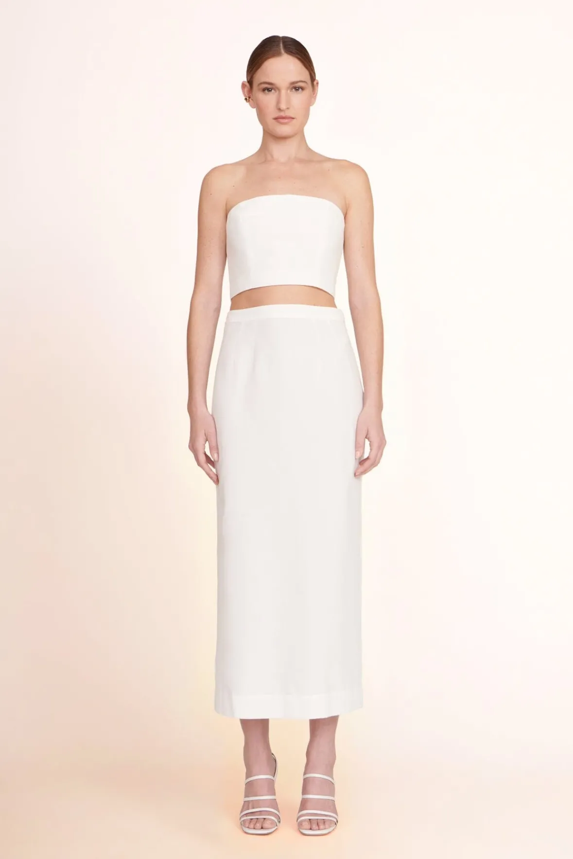 Tops<STAUD NYLA TOP WHITE