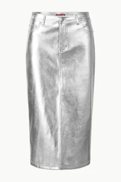 Skirts<STAUD OAKLYN SKIRT SILVER