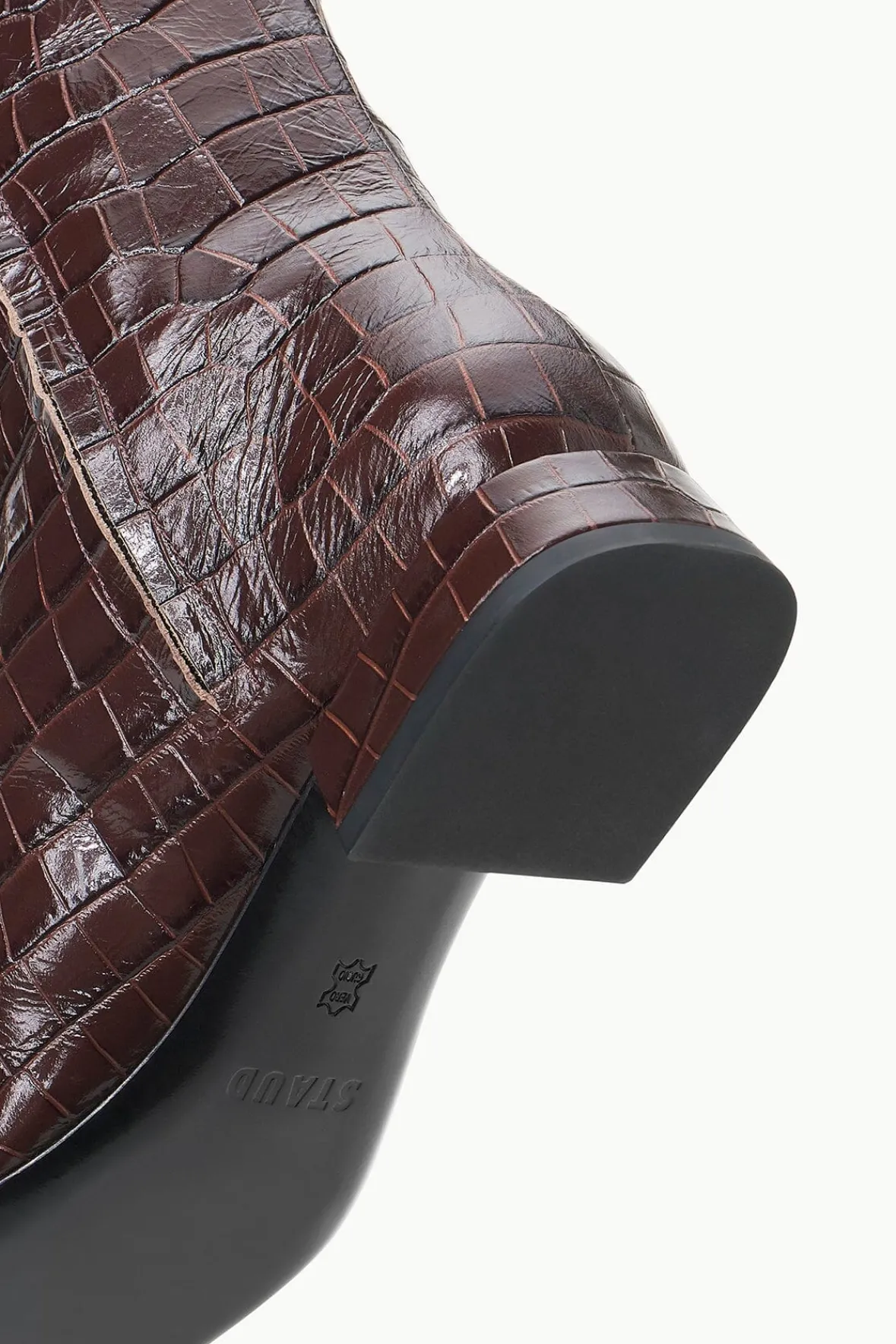 The Boot Shop<STAUD OLGA BOOT CROC EMBOSSED ESPRESSO