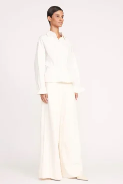 Tops<STAUD OPHELIA TOP IVORY