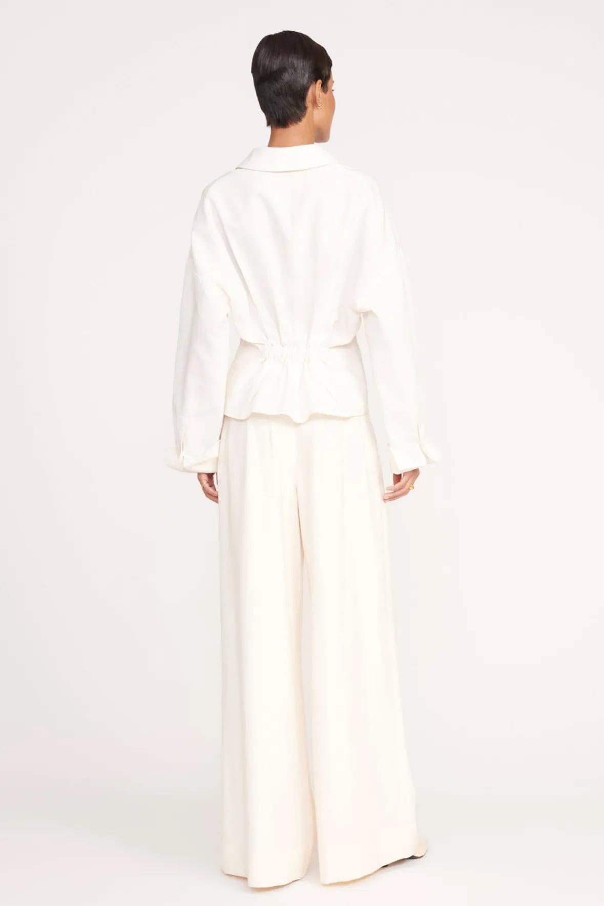 Tops<STAUD OPHELIA TOP IVORY