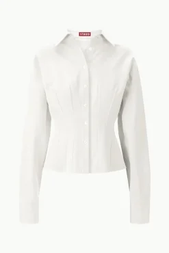 Tops<STAUD OPHELIA TOP IVORY
