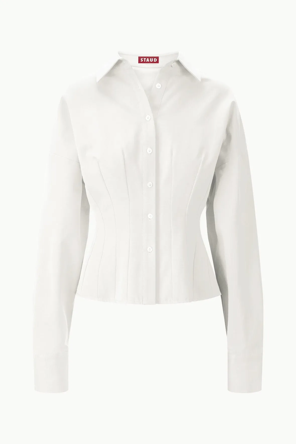 Tops<STAUD OPHELIA TOP IVORY