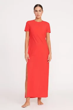 Cover-Ups<STAUD OTTILIE DRESS RED ROSE REDROSE
