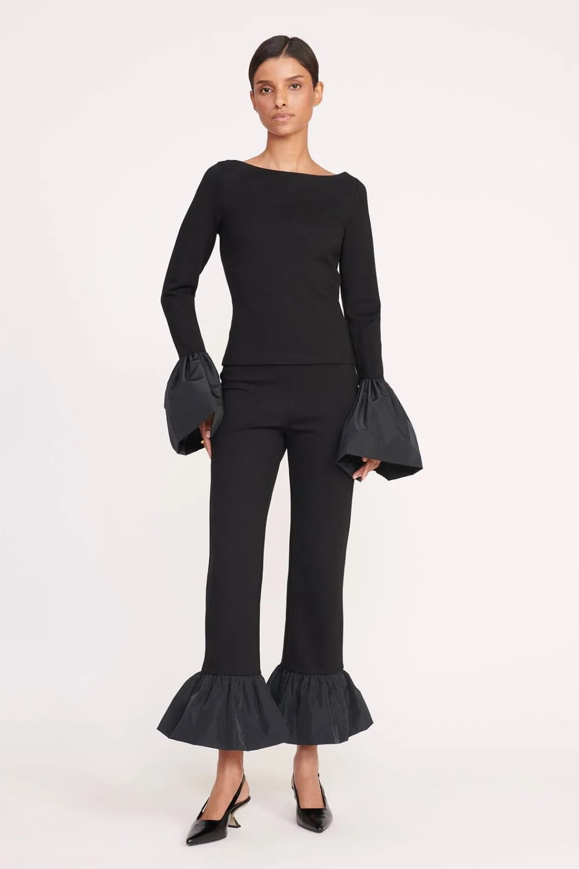 Tops<STAUD PAIGE TOP BLACK
