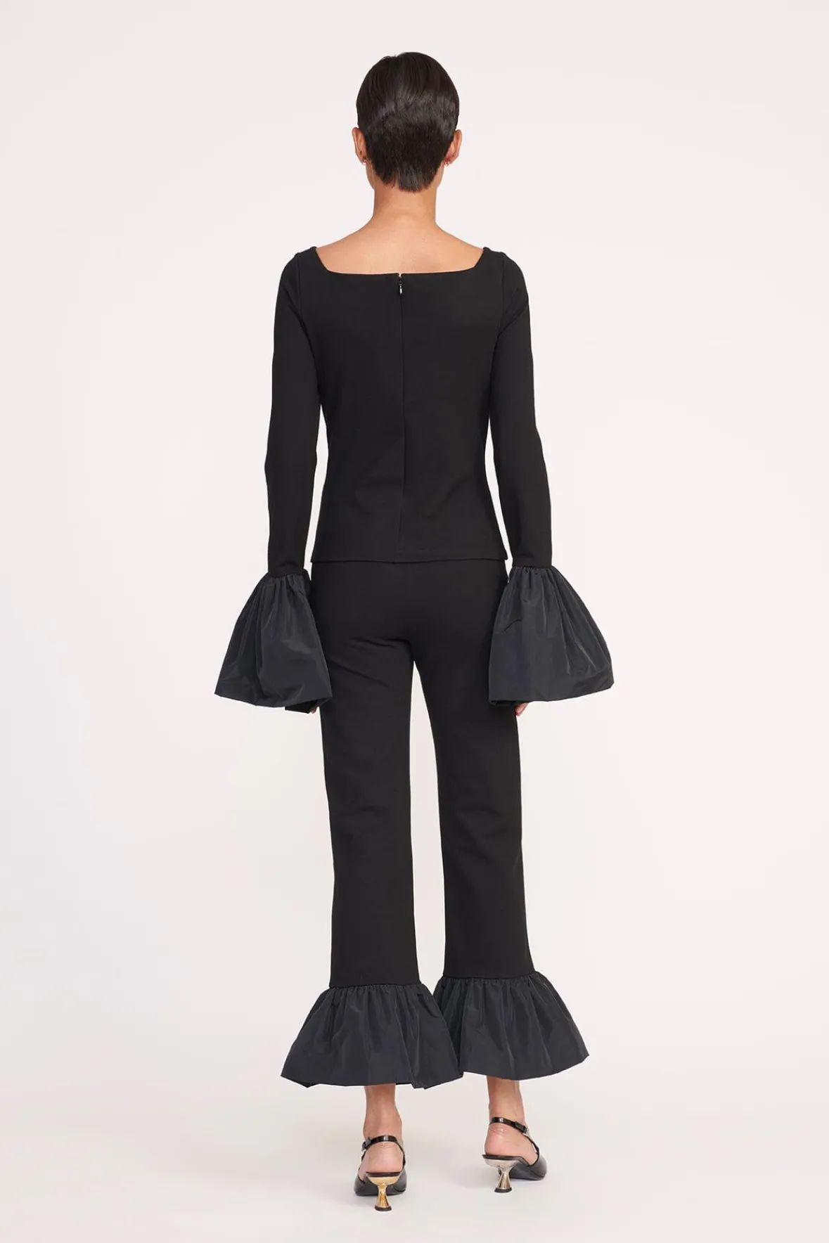 Tops<STAUD PAIGE TOP BLACK
