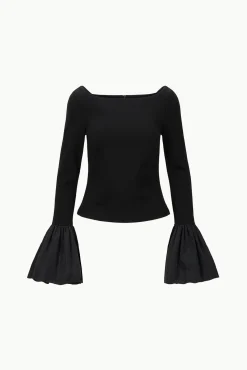 Tops<STAUD PAIGE TOP BLACK