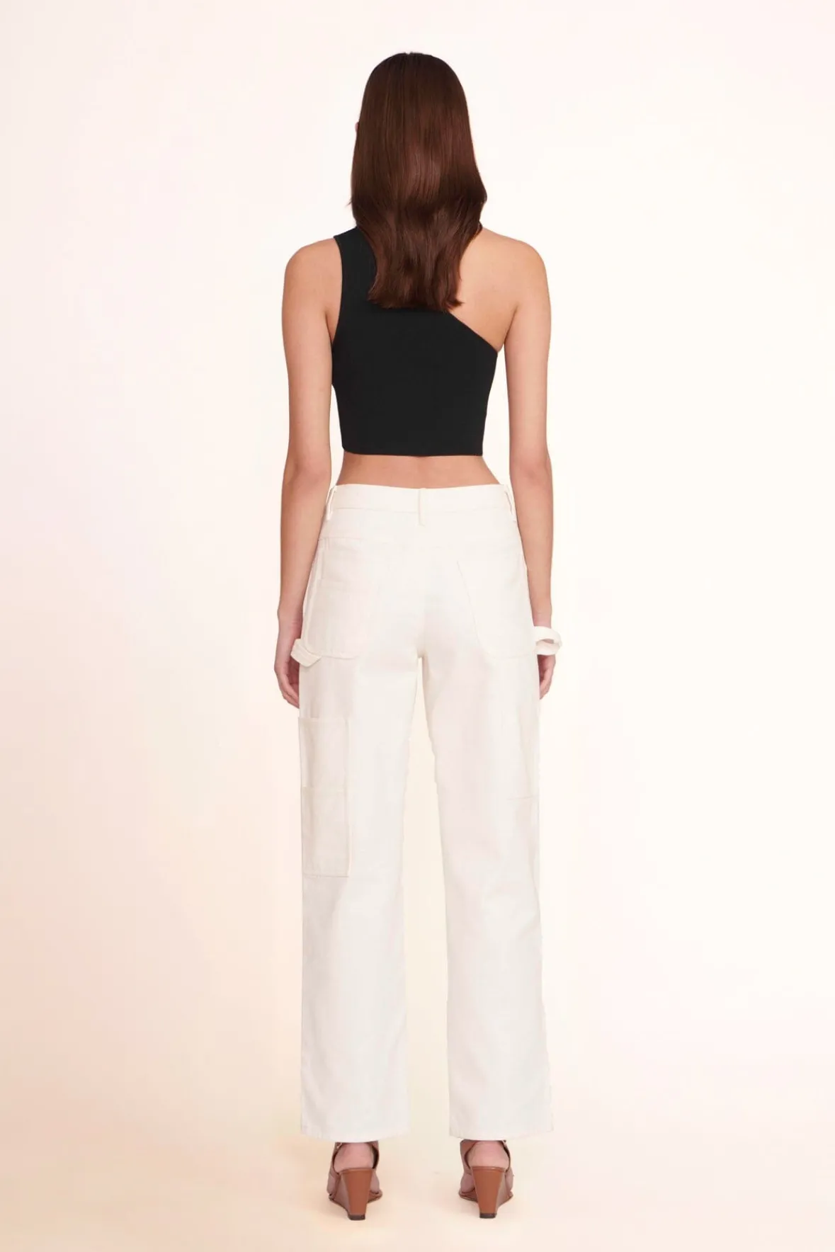 Denim|Pants & Shorts<STAUD PAINTER PANT WHITE