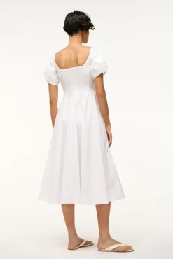 Poplin Shop|Dresses<STAUD PALERMO DRESS   WHITE