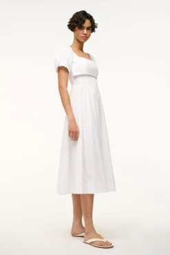 Poplin Shop|Dresses<STAUD PALERMO DRESS   WHITE