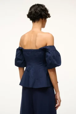 Poplin Shop|Tops<STAUD PALERMO TOP NAVY