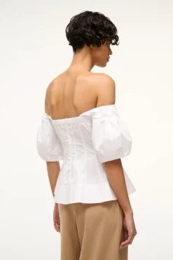 Poplin Shop|Tops<STAUD PALERMO TOP WHITE