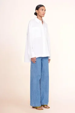 Poplin Shop<STAUD PAYTON TOP   WHITE