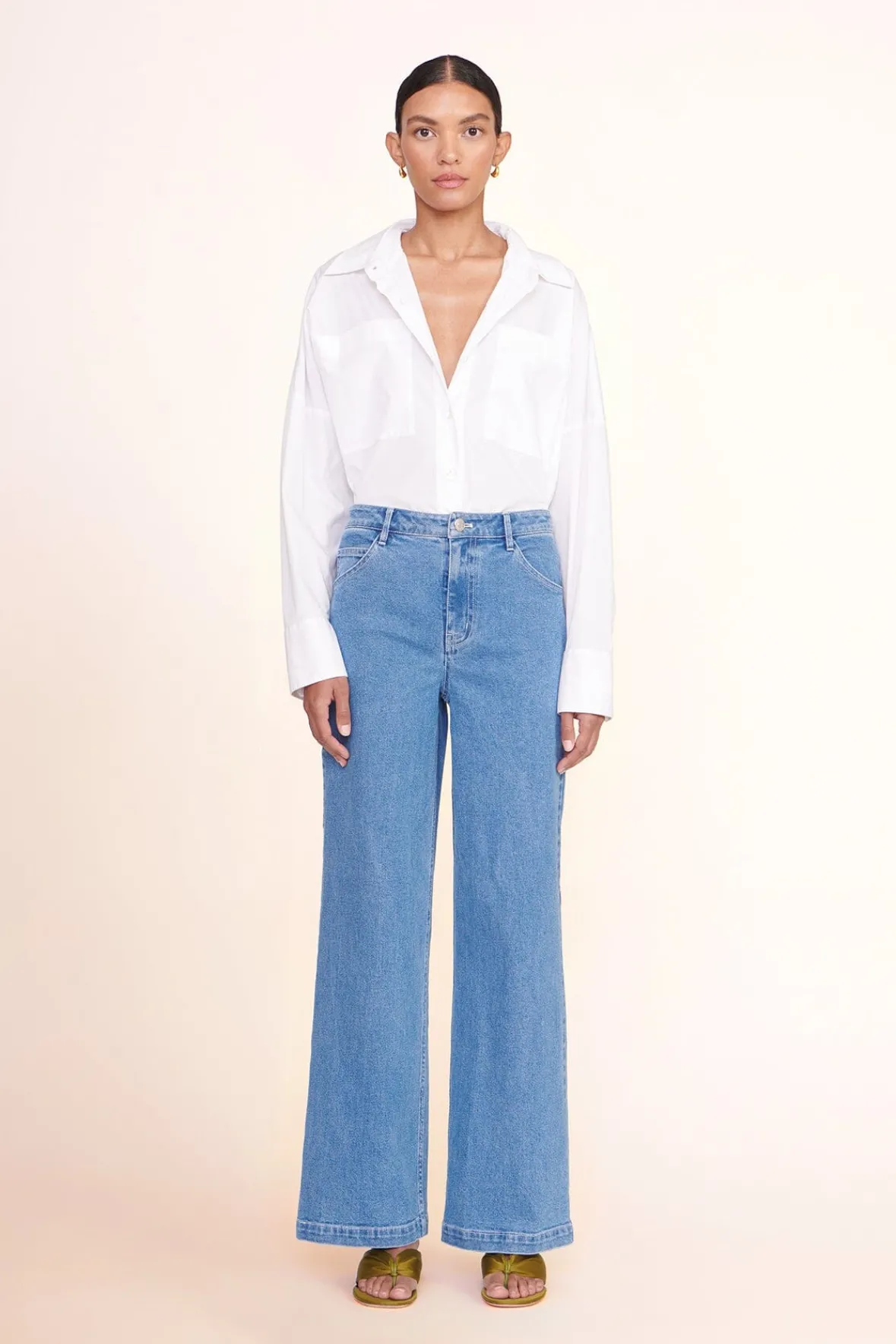 Poplin Shop<STAUD PAYTON TOP WHITE