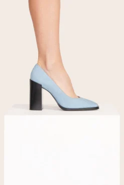 STAUD + Wrangler<STAUD PAZ PUMP  DENIM BLUE DENIMBLUE