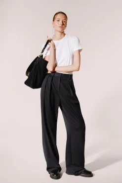 Shoulder|Totes<STAUD PERRY BAG   SUEDE BLACK