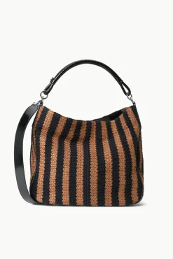 Totes<STAUD PERRY BAG BLACK TAN SEASHORE STRIPE BLACKTANSEASHORESTRIPE