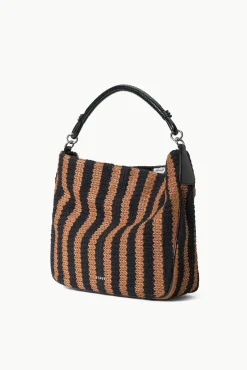 Totes<STAUD PERRY BAG BLACK TAN SEASHORE STRIPE BLACKTANSEASHORESTRIPE