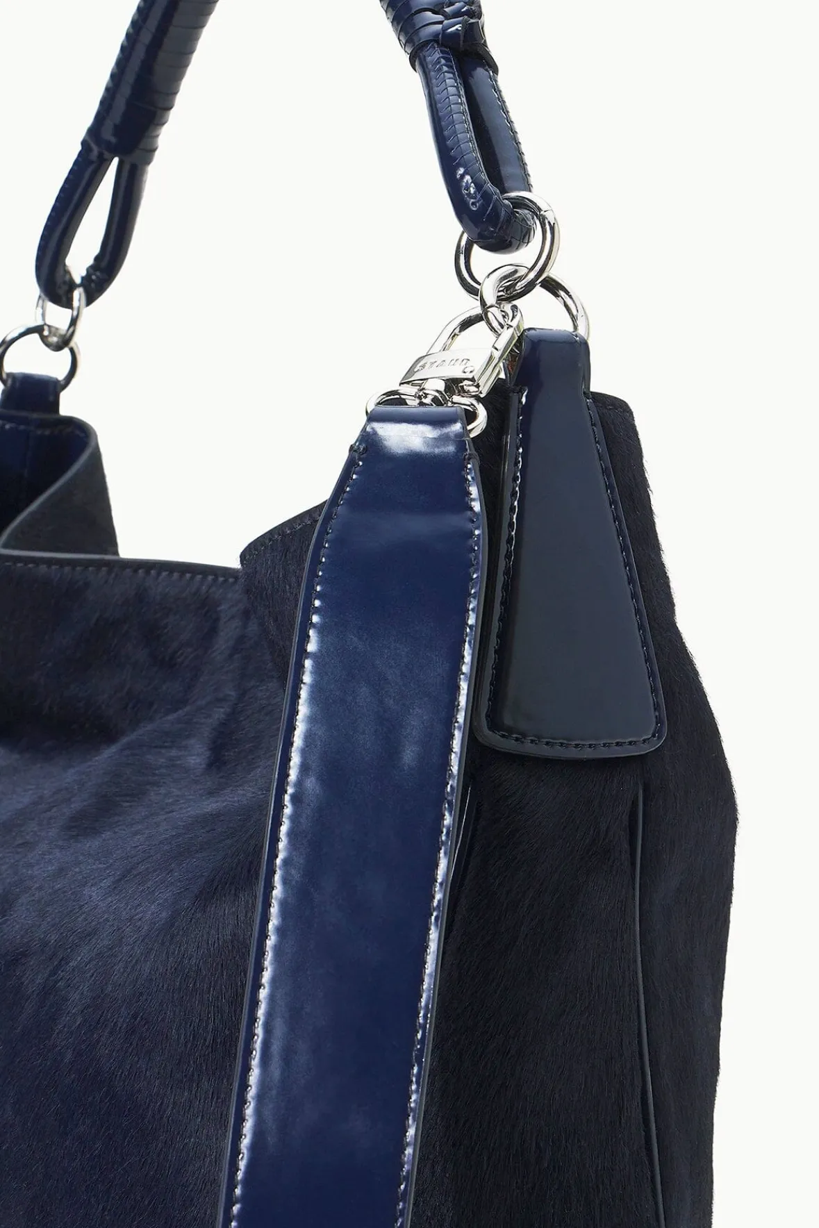 Totes<STAUD PERRY BAG HAIRCALF NAVY