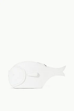 Clutches<STAUD PESCE LEATHER CLUTCH   PAPER