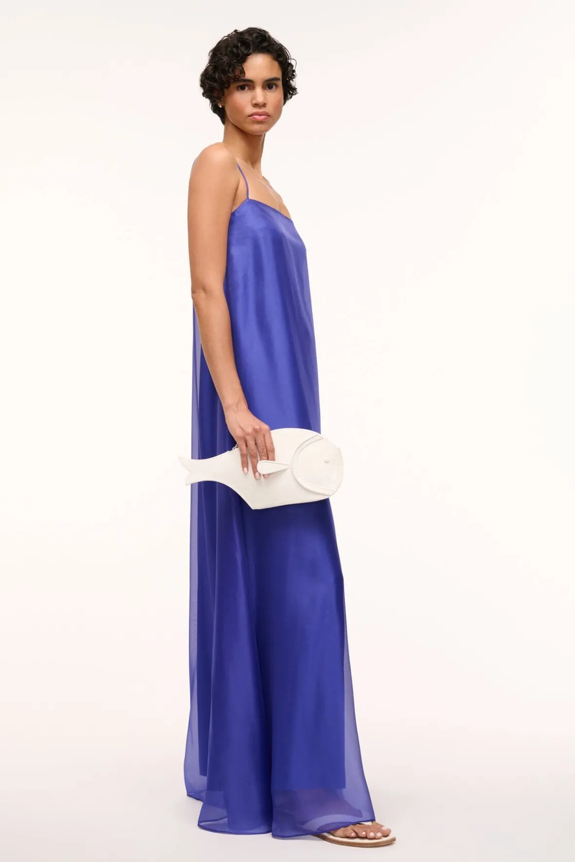 Clutches<STAUD PESCE LEATHER CLUTCH PAPER